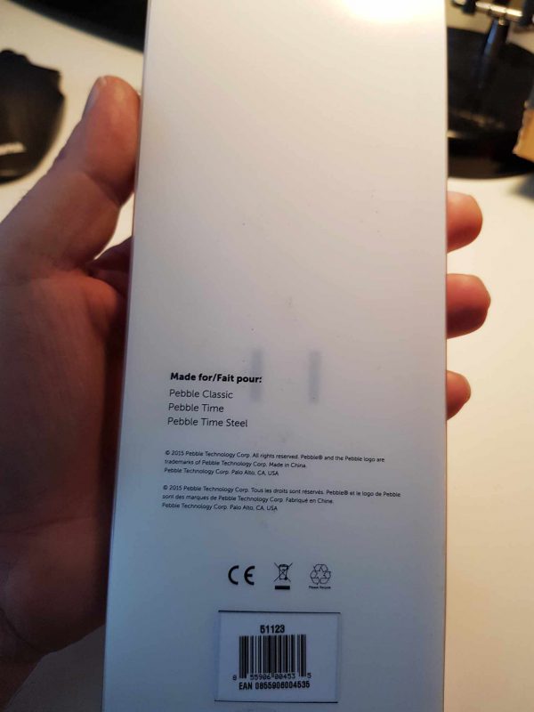 PEBBLE Time Steel Gold Metal wrist band NOS - Image 3