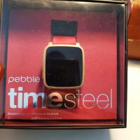 PEBBLE Time Steel Gold in Box with paperwork NOS
