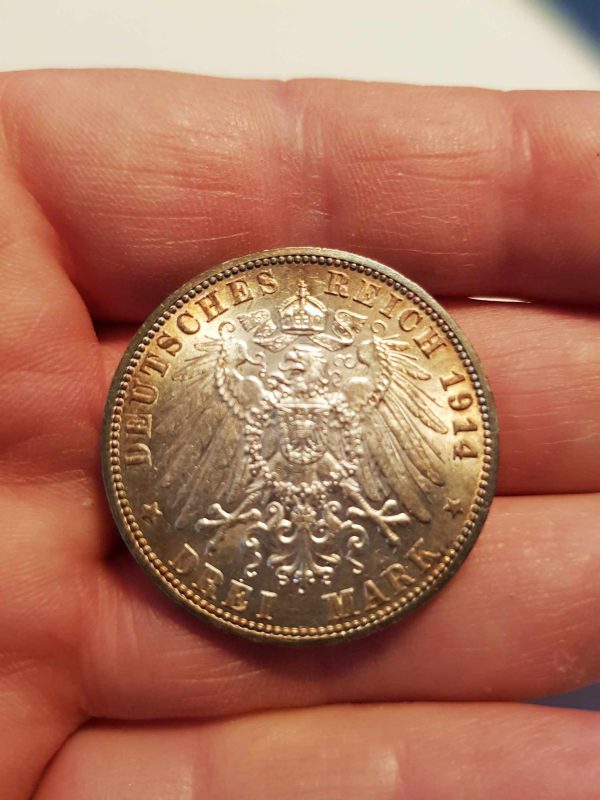 3 Mark 1914 , Germany, Wuertemberg