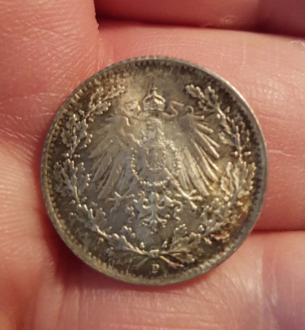 1/2 Mark 1918 D, Germany, Deutsches Reich - Image 2