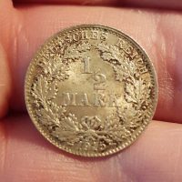 1/2 Mark 1915 D, Germany, Deutsches Reich
