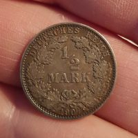 1/2 Mark 1907 A, Germany, Deutsches Reich