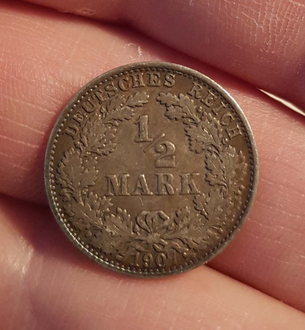 1/2 Mark 1907 A, Germany, Deutsches Reich
