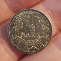 1/2 Mark 1915 A, Germany, Deutsches Reich