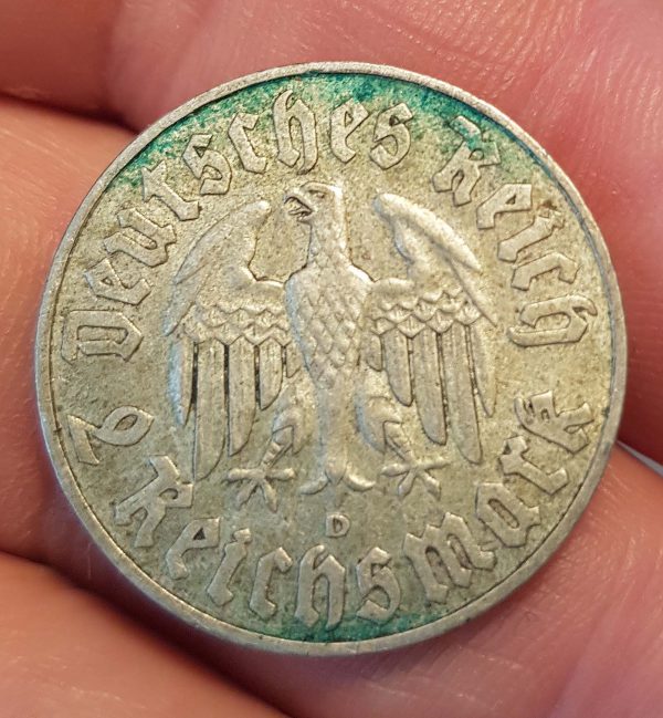 2 Reichsmark 1933 D, Germany, Deutsches Reich