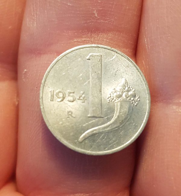 1 Lira 1954 , Italy,