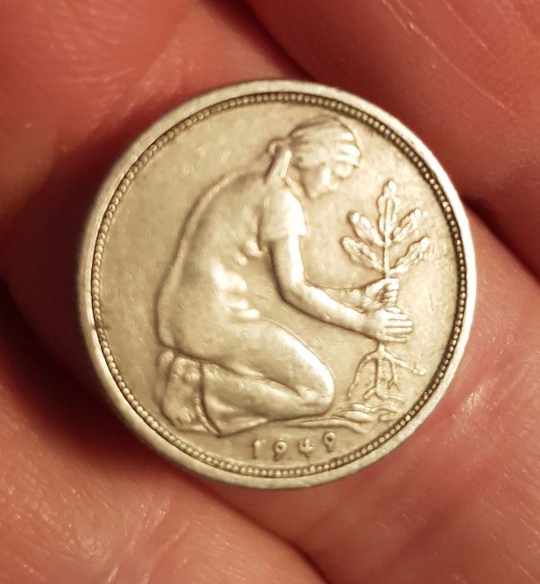 50 Pfennig 1949 D, Germany, Bank Deutscher Länder - Image 2