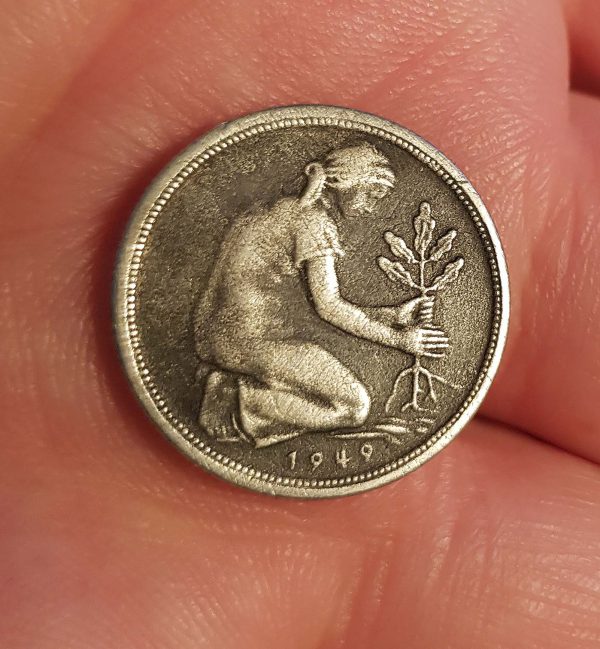 50 Pfennig 1949 D, Germany, Bank Deutscher Länder - Image 2