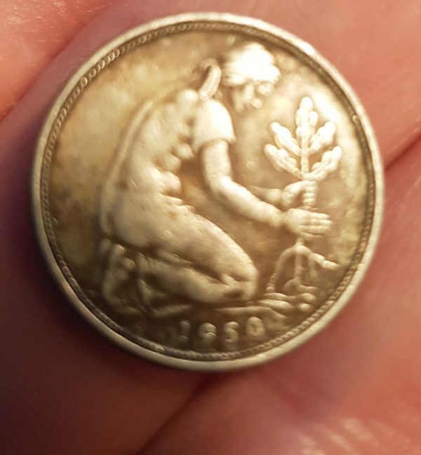 50 Pfennig 1950 G, Germany, Bundesrepublik Deutschland - Image 2