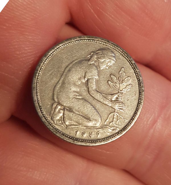 50 Pfennig 1949 D, Germany, Bank Deutscher Länder - Image 2