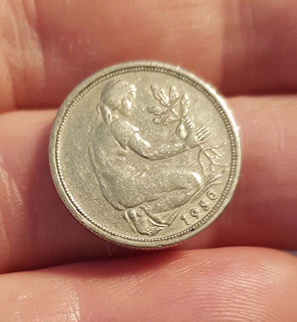 50 Pfennig 1950 F, Germany, Bundesrepublik Deutschland - Image 2