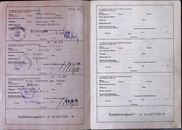 BMW E3 2500, 1970 Original Classic Car Documents for Sale! - Image 5