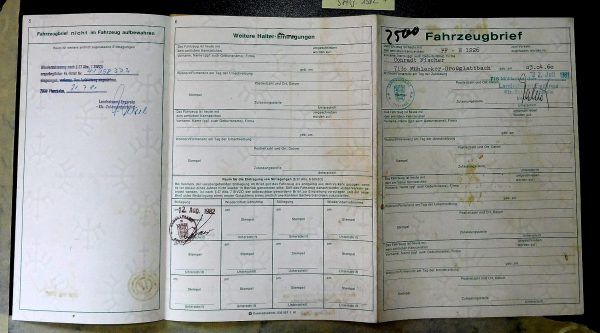 BMW E3 2500, 1972 Original Classic Car Documents for Sale! - Image 3