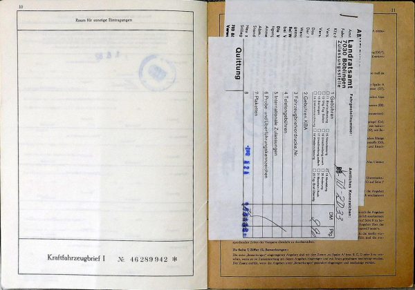 BMW E3 2500, 1972 Original Classic Car Documents for Sale! - Image 3