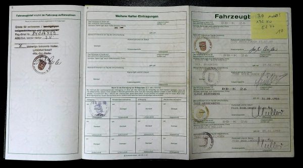 BMW E3 3.0L, 1977 Original Classic Car Documents for Sale! - Image 2