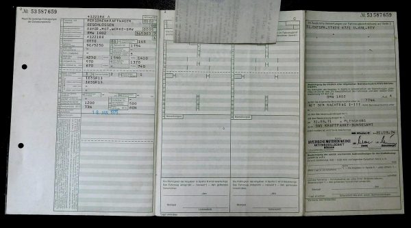 BMW 02 1802, 1975 Original Classic Car Documents for Sale! - Image 3