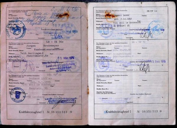 BMW 02 1602, 1969 Original Classic Car Documents for Sale! - Image 3