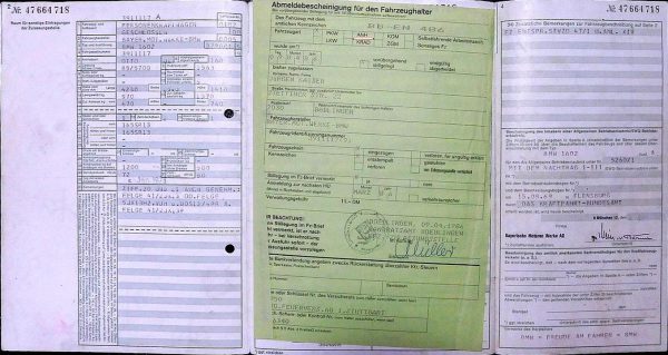 BMW 02 1602, 1973 Original Classic Car Documents for Sale! - Image 2
