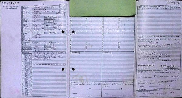 BMW 02 1602, 1973 Original Classic Car Documents for Sale! - Image 3