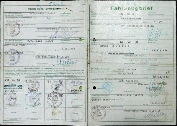 BMW 02 1602, 1975 Original Classic Car Documents for Sale! - Image 3