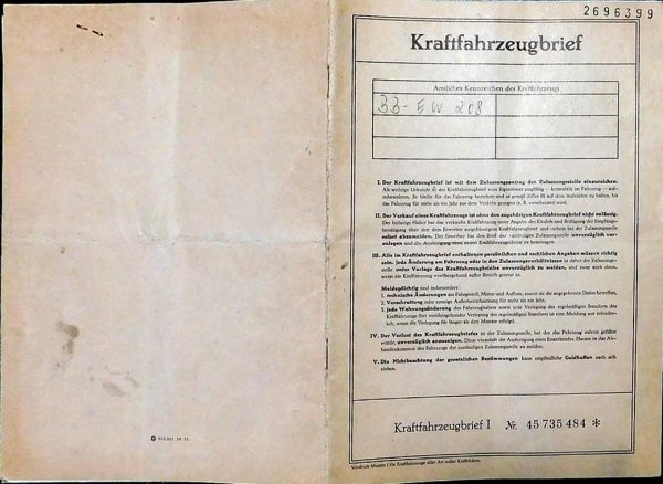 BMW 02 1602, 1972 Original Classic Car Documents for Sale! - Image 3