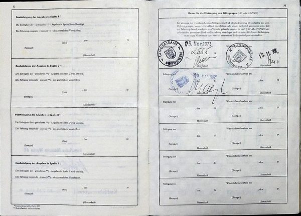 BMW 02 1602, 1972 Original Classic Car Documents for Sale! - Image 6