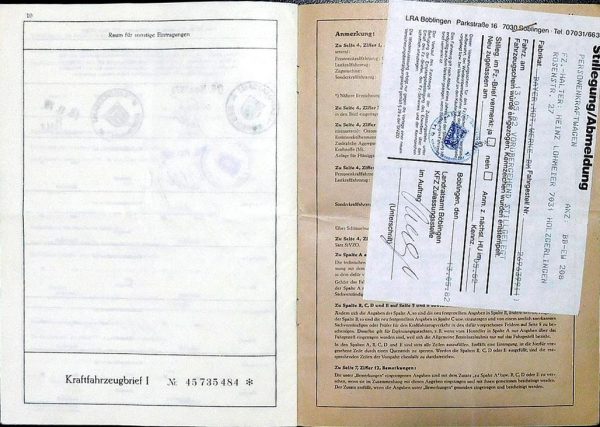 BMW 02 1602, 1972 Original Classic Car Documents for Sale! - Image 7