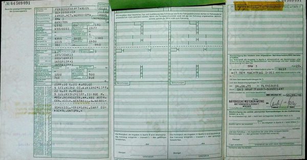 BMW E21 320, 1978 Original Classic Car Documents for Sale! - Image 2