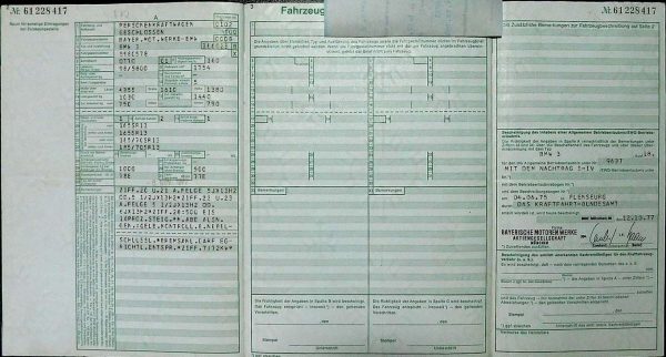 BMW E21 318, 1977 Original Classic Car Documents for Sale! - Image 2