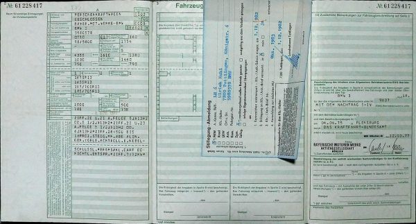 BMW E21 318, 1977 Original Classic Car Documents for Sale! - Image 3