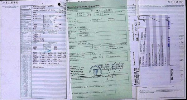 BMW E21 316, 1977 Original Classic Car Documents for Sale! - Image 3
