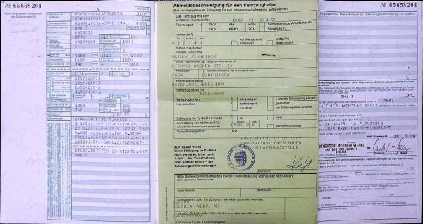 BMW E21 320, 1978 Original Classic Car Documents for Sale! - Image 3