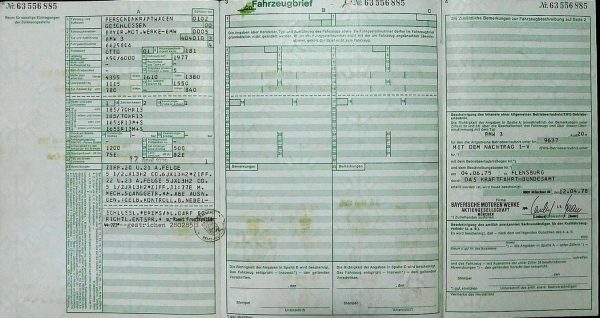 BMW E21 320, 1978 Original Classic Car Documents for Sale! - Image 3