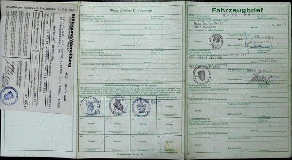 BMW E21 320, 1978 Original Classic Car Documents for Sale! - Image 2