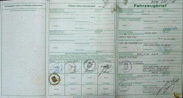 BMW E21 318, 1976 Original Classic Car Documents for Sale! - Image 4