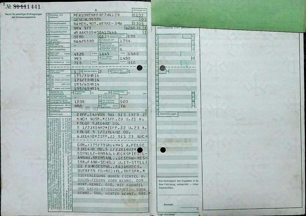BMW E21 323i, 1983 Original Classic Car Documents for Sale! - Image 2