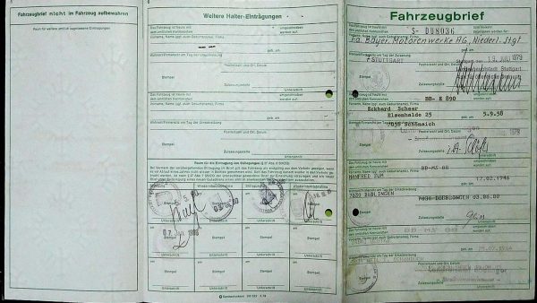 BMW E21 316, 1979 Original Classic Car Documents for Sale! - Image 2