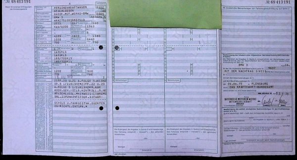 BMW E21 316, 1979 Original Classic Car Documents for Sale! - Image 3