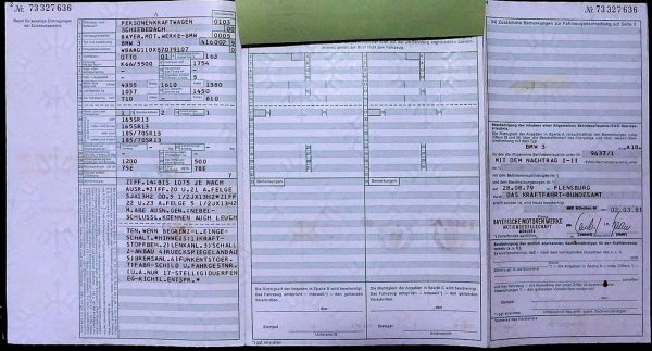 BMW E21 318, 1981 Original Classic Car Documents for Sale! - Image 3