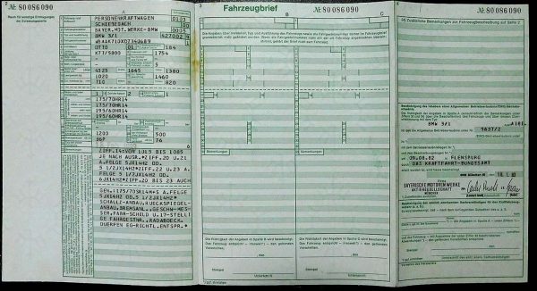 BMW E21 318, 1983 Original Classic Car Documents for Sale! - Image 3