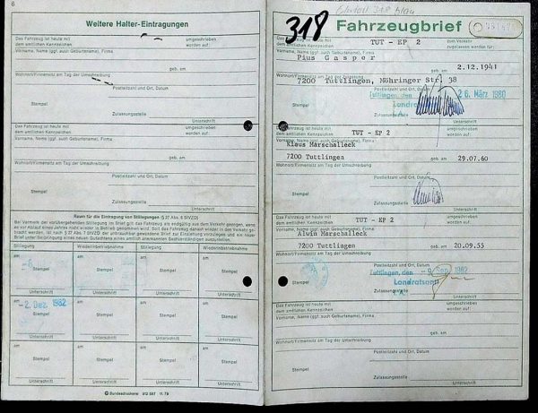 BMW E21 318, 1980 Original Classic Car Documents for Sale! - Image 2