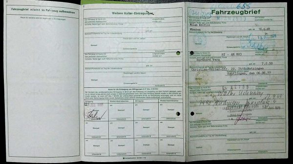 BMW E21 316, 1976 Original Classic Car Documents for Sale! - Image 2