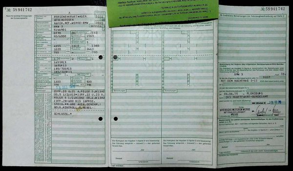 BMW E21 316, 1976 Original Classic Car Documents for Sale! - Image 3