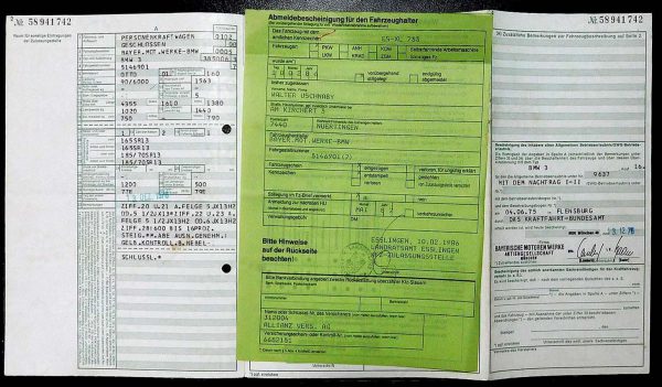 BMW E21 316, 1976 Original Classic Car Documents for Sale! - Image 4