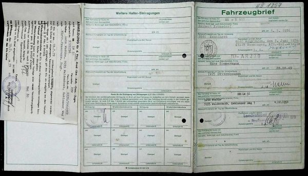 BMW E21 316, 1976 Original Classic Car Documents for Sale! - Image 3