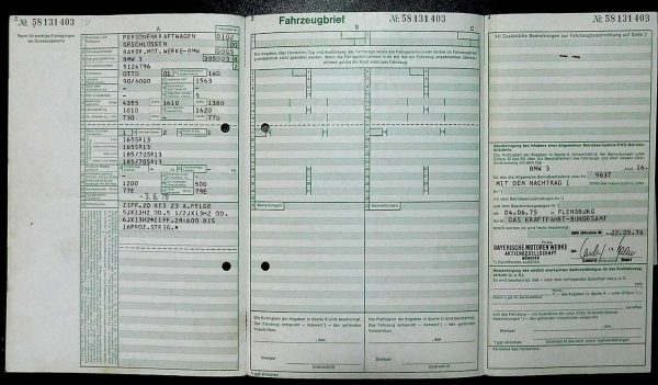 BMW E21 316, 1976 Original Classic Car Documents for Sale! - Image 4