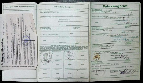 BMW E21 320, 1977 Original Classic Car Documents for Sale! - Image 3