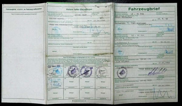 BMW E21 320, 1976 Original Classic Car Documents for Sale! - Image 2