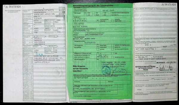 BMW E21 320, 1976 Original Classic Car Documents for Sale! - Image 4
