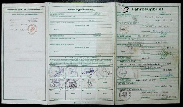 BMW E21 320, 1976 Original Classic Car Documents for Sale! - Image 2